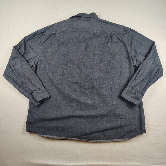 UNTUCKit Cotton Shirt Blue Weave Pattern Mens 3XL - Picture 2 of 7